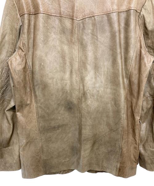 wilsons leather（ウィルソンズレザー）wilsons leather (ウィルソンズレザー) レザーミリタリージャケット ブラウン×ベージュ サイズ:Mの古着・服飾アイテム