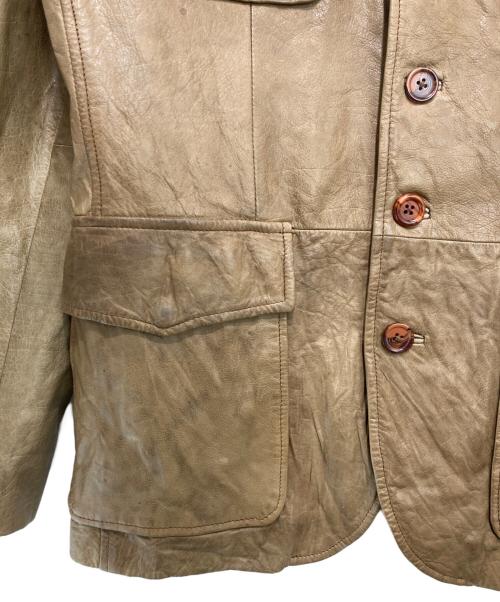 wilsons leather（ウィルソンズレザー）wilsons leather (ウィルソンズレザー) レザーミリタリージャケット ブラウン×ベージュ サイズ:Mの古着・服飾アイテム