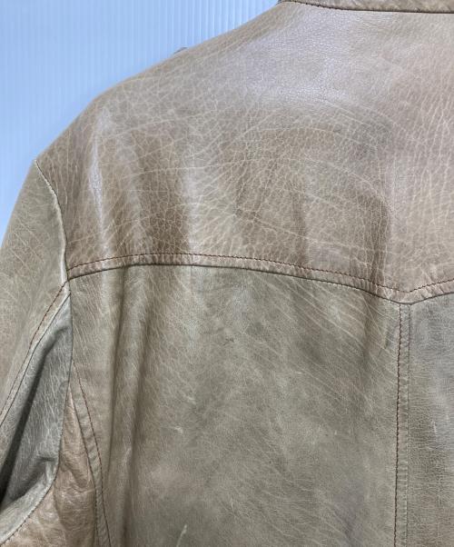 wilsons leather（ウィルソンズレザー）wilsons leather (ウィルソンズレザー) レザーミリタリージャケット ブラウン×ベージュ サイズ:Mの古着・服飾アイテム