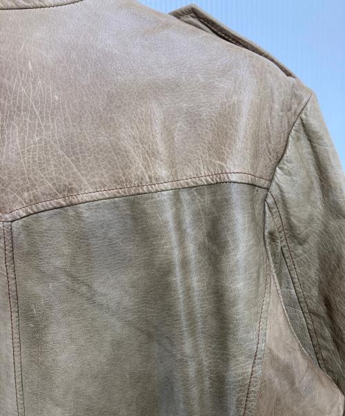 wilsons leather（ウィルソンズレザー）wilsons leather (ウィルソンズレザー) レザーミリタリージャケット ブラウン×ベージュ サイズ:Mの古着・服飾アイテム