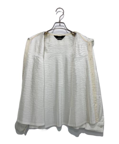 tricot COMME des GARCONS（トリココムデギャルソン）tricot COMME des GARCONS (トリココムデギャルソン) 90ｓ プリーツシャツ ホワイト サイズ:記載なしの古着・服飾アイテム