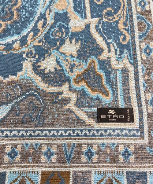 ETRO（エトロ）ETRO (エトロ) ペイズリーストール ブルーの古着・服飾アイテム
