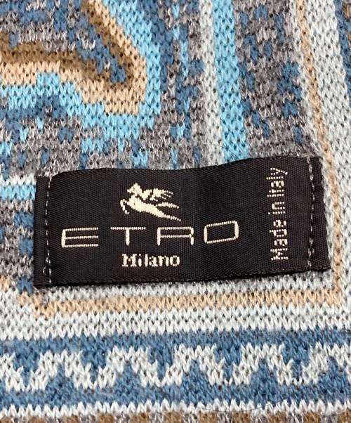 ETRO（エトロ）ETRO (エトロ) ペイズリーストール ブルーの古着・服飾アイテム