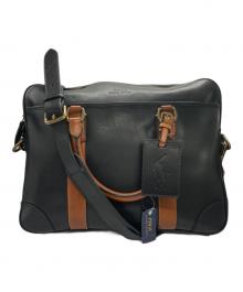 POLO RALPH LAUREN（ポロ・ラルフローレン）の古着「バイカラー 2WAY ビジネスバッグ」｜ブラック×ブラウン