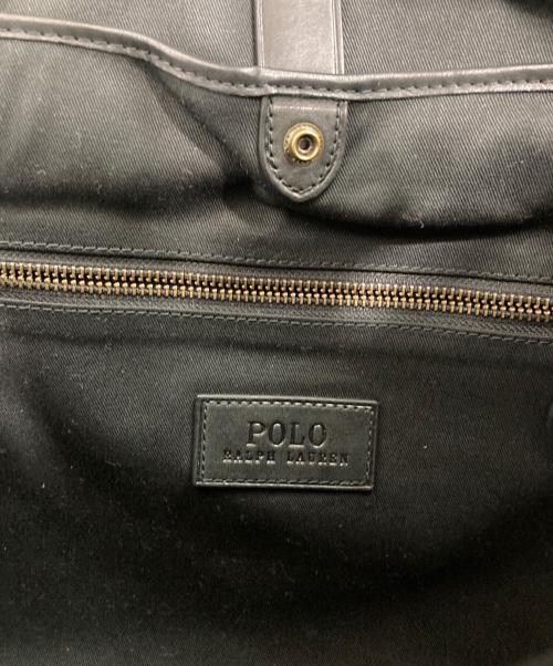 POLO RALPH LAUREN（ポロ・ラルフローレン）POLO RALPH LAUREN (ポロ・ラルフローレン) バイカラー 2WAY ビジネスバッグ ブラック×ブラウンの古着・服飾アイテム