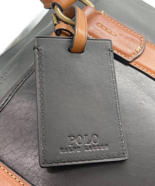 POLO RALPH LAUREN（ポロ・ラルフローレン）POLO RALPH LAUREN (ポロ・ラルフローレン) バイカラー 2WAY ビジネスバッグ ブラック×ブラウンの古着・服飾アイテム