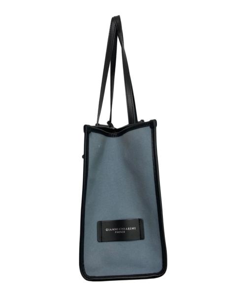 GIANNI CHIARINI（ジャンニ キアリーニ）GIANNI CHIARINI (ジャンニ キアリーニ) MARCELLA トートバッグ スカイブルーブラックの古着・服飾アイテム