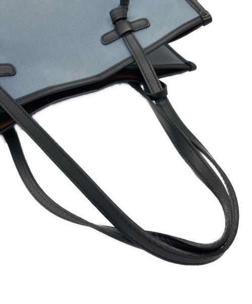 GIANNI CHIARINI（ジャンニ キアリーニ）GIANNI CHIARINI (ジャンニ キアリーニ) MARCELLA トートバッグ スカイブルーブラックの古着・服飾アイテム