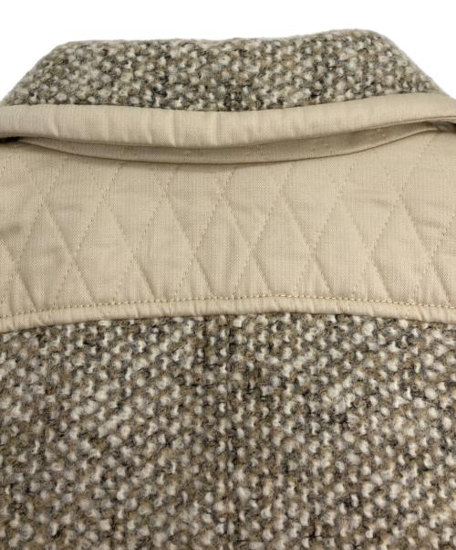 SEE BY CHLOE（シーバイクロエ）SEE BY CHLOE (シーバイクロエ) 中綿ツイードジップコート ベージュ サイズ:SIZE 34の古着・服飾アイテム