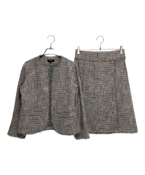 theory（セオリー）theory (セオリー) ツイードセットアップスカート グレー サイズ:00の古着・服飾アイテム