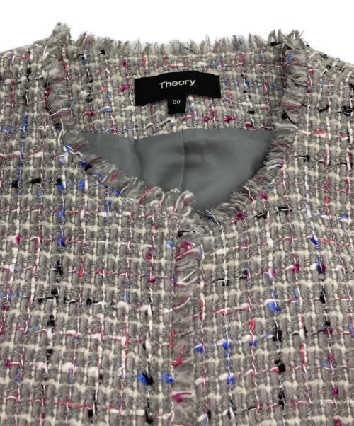 theory（セオリー）theory (セオリー) ツイードセットアップスカート グレー サイズ:00の古着・服飾アイテム