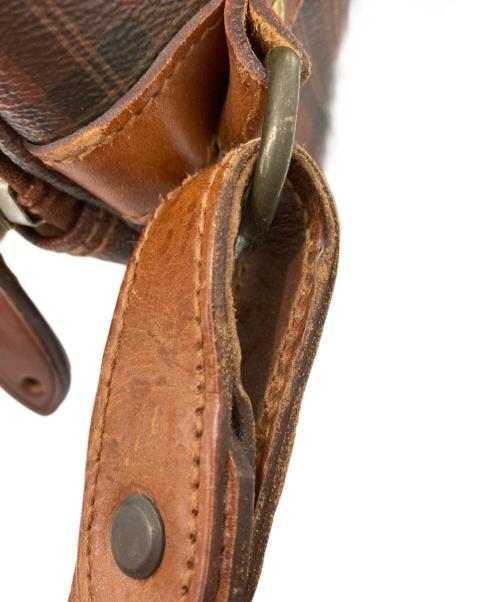 POLO RALPH LAUREN（ポロ・ラルフローレン）POLO RALPH LAUREN (ポロ・ラルフローレン) 2WAY タータンチェック ボストンバッグ ブラウン×ブラックの古着・服飾アイテム