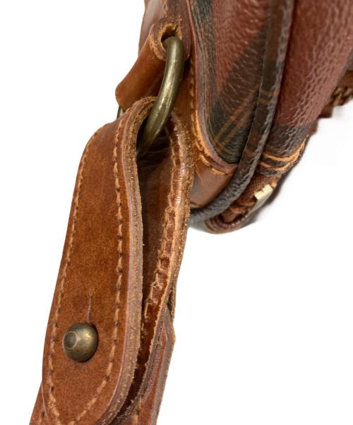 POLO RALPH LAUREN（ポロ・ラルフローレン）POLO RALPH LAUREN (ポロ・ラルフローレン) 2WAY タータンチェック ボストンバッグ ブラウン×ブラックの古着・服飾アイテム