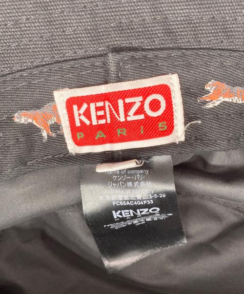 KENZO（ケンゾー）KENZO (ケンゾー) BOKE FLOWER キャンバス バケットハット ブラックの古着・服飾アイテム