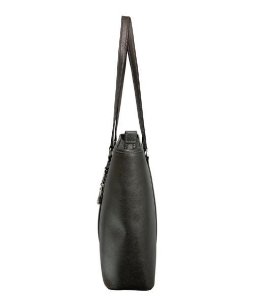 MICHAEL KORS（マイケルコース）MICHAEL KORS (マイケルコース) メタリックレザートートバッグ グレーの古着・服飾アイテム
