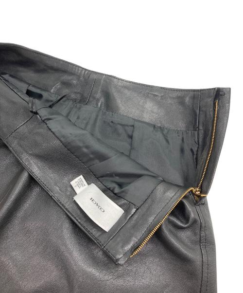 COACH（コーチ）COACH (コーチ) ヘリテージ C レザー ミニ スカート ブラックの古着・服飾アイテム