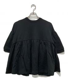 YORI（ヨリ）の古着「ダブルフリル ギャザー スウェット」｜ブラック
