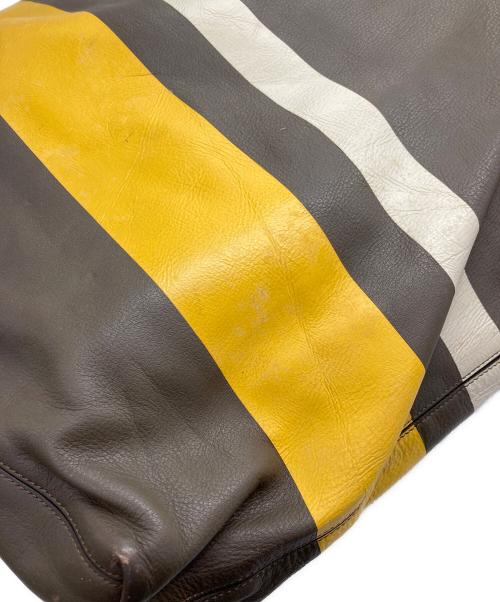 COACH（コーチ）COACH (コーチ) ヴァリケイテッド リバーシブルトートバッグ マスタード×グレーの古着・服飾アイテム