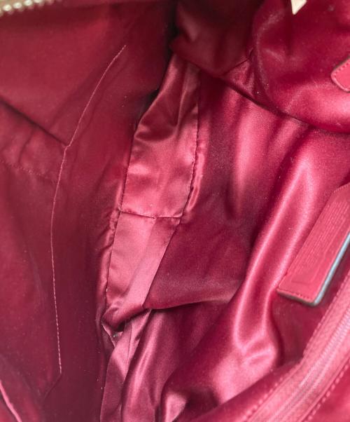 COACH（コーチ）COACH (コーチ) シグネチャー2WAYショルダーバッグ ベージュレッドの古着・服飾アイテム