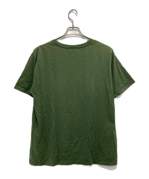 CELINE（セリーヌ）CELINE (セリーヌ) ロゴプリント ルーズTシャツ グリーン サイズ:Ｓの古着・服飾アイテム