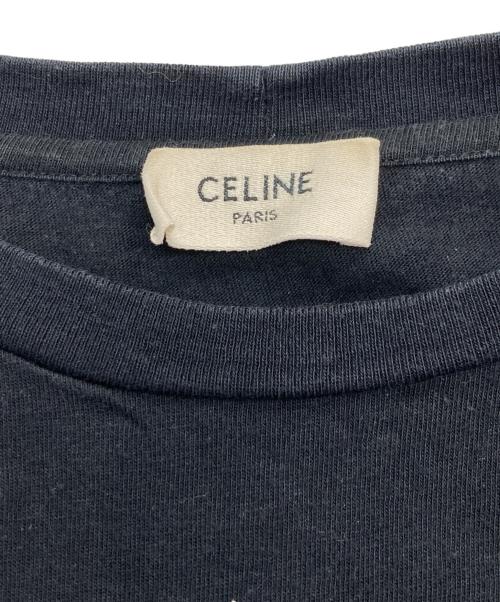 CELINE（セリーヌ）CELINE (セリーヌ) チェーンステッチロゴ Tシャツ ブラック サイズ:Mの古着・服飾アイテム