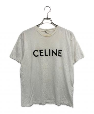 中古・古着通販】CELINE (セリーヌ) ロゴプリントTシャツ ホワイト