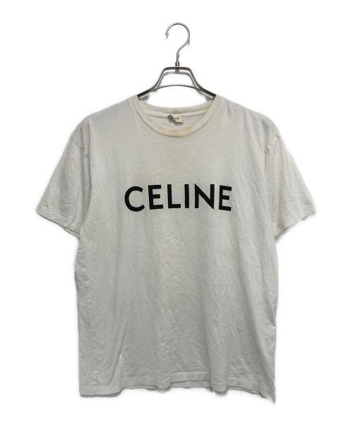 CELINE（セリーヌ）CELINE (セリーヌ) ロゴプリントTシャツ ホワイト サイズ:XSの古着・服飾アイテム