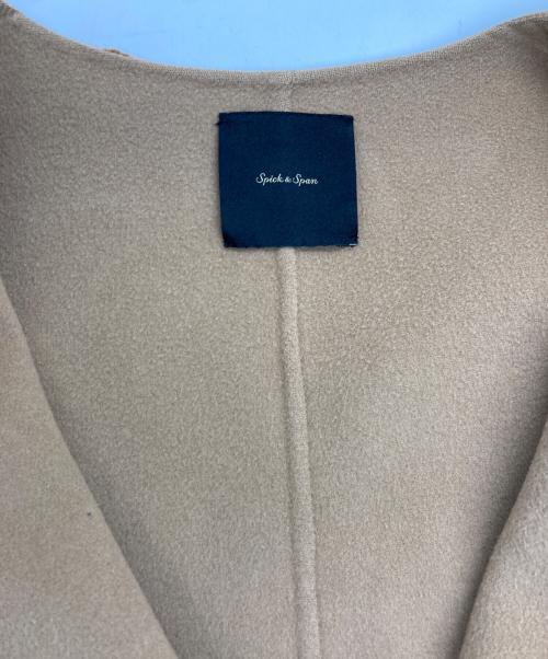 Spick and Span（スピック＆スパン）Spick and Span (スピック＆スパン) ボリュームスリーブノーカラーリバーコート ベージュ サイズ:36の古着・服飾アイテム