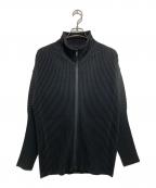 HOMME PLISSE ISSEY MIYAKEオム プリッセ イッセイ ミヤケ）の古着「BASICS プリーツジップアップジャケット」｜ブラック