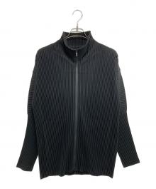 HOMME PLISSE ISSEY MIYAKE（オム プリッセ イッセイ ミヤケ）の古着「BASICS プリーツジップアップジャケット」｜ブラック