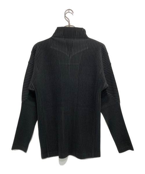 HOMME PLISSE ISSEY MIYAKE（オム プリッセ イッセイ ミヤケ）HOMME PLISSE ISSEY MIYAKE (オム プリッセ イッセイ ミヤケ) BASICS プリーツジップアップジャケット ブラック サイズ:4の古着・服飾アイテム