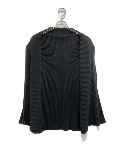 HOMME PLISSE ISSEY MIYAKE（オム プリッセ イッセイ ミヤケ）HOMME PLISSE ISSEY MIYAKE (オム プリッセ イッセイ ミヤケ) BASICS プリーツジップアップジャケット ブラック サイズ:4の古着・服飾アイテム