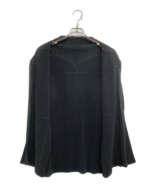 HOMME PLISSE ISSEY MIYAKE（オム プリッセ イッセイ ミヤケ）HOMME PLISSE ISSEY MIYAKE (オム プリッセ イッセイ ミヤケ) BASICS プリーツジップアップジャケット ブラック サイズ:4の古着・服飾アイテム
