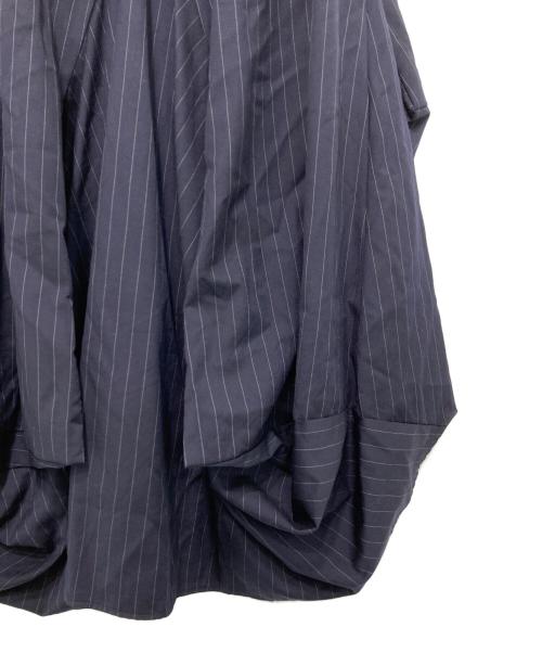 SEEALL（シーオール）SEEALL (シーオール) ストライプ アシンメトリースカート ネイビー サイズ:36の古着・服飾アイテム