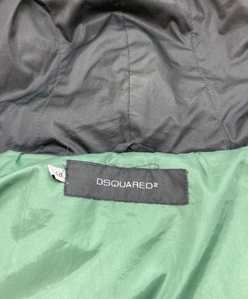DSQUARED2（ディースクエアード）DSQUARED2 (ディースクエアード) フーデッドダウンジャケット ブラック×ブラウン サイズ:48の古着・服飾アイテム