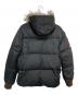 DSQUARED2 (ディースクエアード) フーデッドダウンジャケット ブラック×ブラウン サイズ:48：18000円
