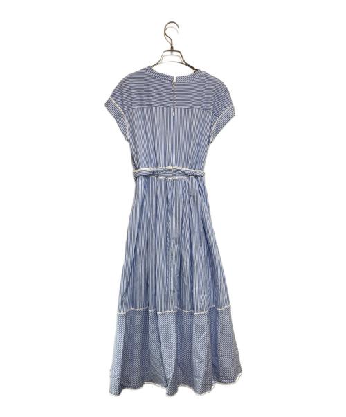 HER LIP TO（ハーリップトゥ）HER LIP TO (ハーリップトゥ) Stripe Cotton-Blend Summer Dress ブルー×ホワイト サイズ:Sの古着・服飾アイテム