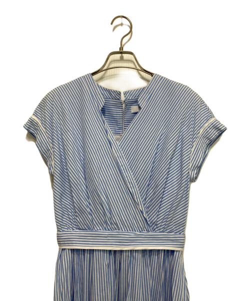 HER LIP TO（ハーリップトゥ）HER LIP TO (ハーリップトゥ) Stripe Cotton-Blend Summer Dress ブルー×ホワイト サイズ:Sの古着・服飾アイテム