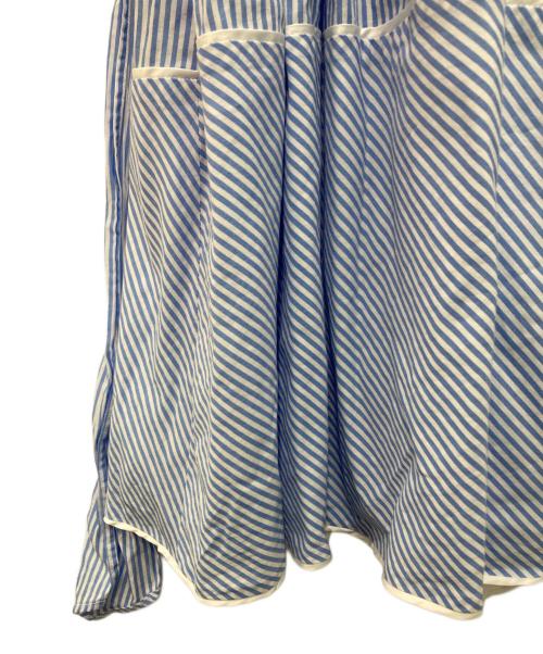 HER LIP TO（ハーリップトゥ）HER LIP TO (ハーリップトゥ) Stripe Cotton-Blend Summer Dress ブルー×ホワイト サイズ:Sの古着・服飾アイテム