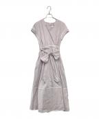 HER LIP TOハーリップトゥ）の古着「Stripe Cotton-Blend Summer Dress」｜ピンク×ホワイト