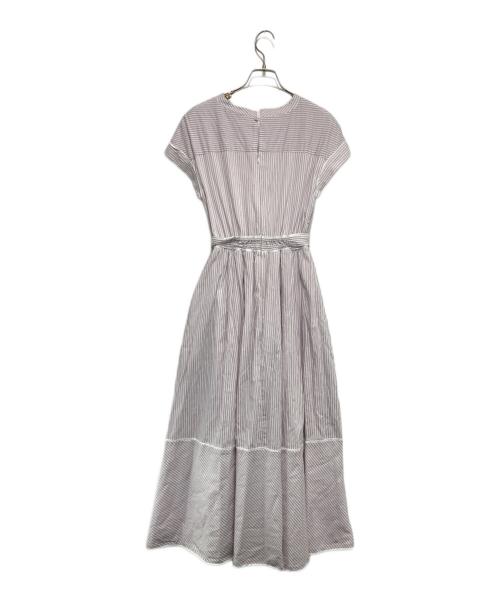 HER LIP TO（ハーリップトゥ）Her lip to (ハーリップトゥ) Stripe Cotton-Blend Summer Dress ピンク×ホワイト サイズ:Sの古着・服飾アイテム