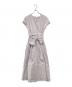 Her lip to（ハーリップトゥ）の古着「Stripe Cotton-Blend Summer Dress」｜ピンク×ホワイト