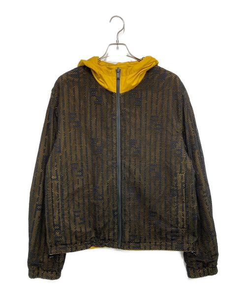 FENDI（フェンディ）FENDI (フェンディ) リバーシブルナイロンジャケット ブラック×イエロー サイズ:50の古着・服飾アイテム