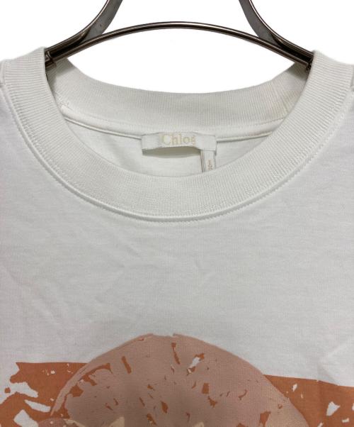 Chloe（クロエ）Chloe (クロエ) ロゴプリントTシャツ ホワイト サイズ:34の古着・服飾アイテム