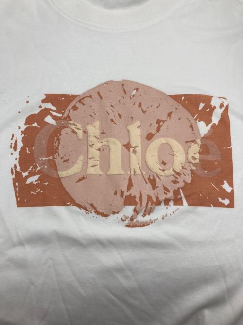 Chloe（クロエ）Chloe (クロエ) ロゴプリントTシャツ ホワイト サイズ:34の古着・服飾アイテム