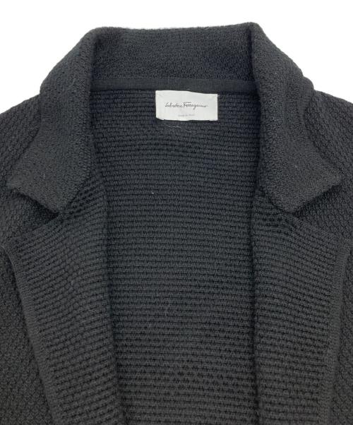 Salvatore Ferragamo（サルヴァトーレ フェラガモ）Salvatore Ferragamo (サルヴァトーレ フェラガモ) ウールニットジャケット ブラック サイズ:XLの古着・服飾アイテム