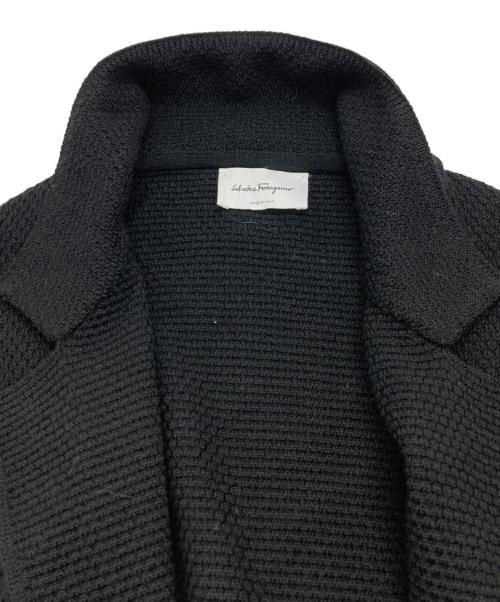 Salvatore Ferragamo（サルヴァトーレ フェラガモ）Salvatore Ferragamo (サルヴァトーレ フェラガモ) ウールニットジャケット ブラック サイズ:XLの古着・服飾アイテム