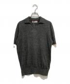 BRUNELLO CUCINELLIブルネロクチネリ）の古着「リネンコットン半袖ニット」｜グレー
