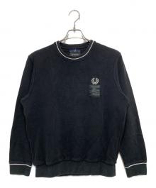 FRED PERRY×ART COMES FIRST（フレッドペリー×アートカムズファースト）の古着「サーマルスウェット」｜ブラック