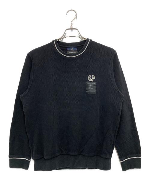 FRED PERRY（フレッドペリー）FRED PERRY (フレッドペリー) ART COMES FIRST (アートカムズファースト) サーマルスウェット ブラック サイズ:40の古着・服飾アイテム